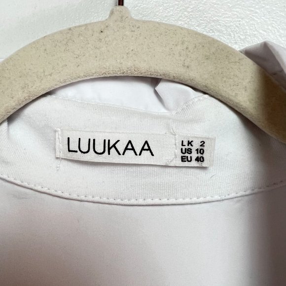 Luukaa White Button Up Shirt Size 10 - Picture 3 of 8
